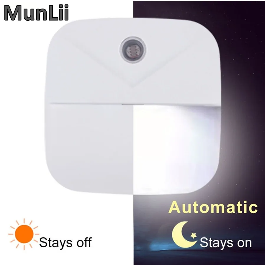 LED EU Plug Night Light Wireless Light control Sensor Dusk-to-Dawn Night Lights For Baby Kids Bedside Bedroom Corridor Lamp