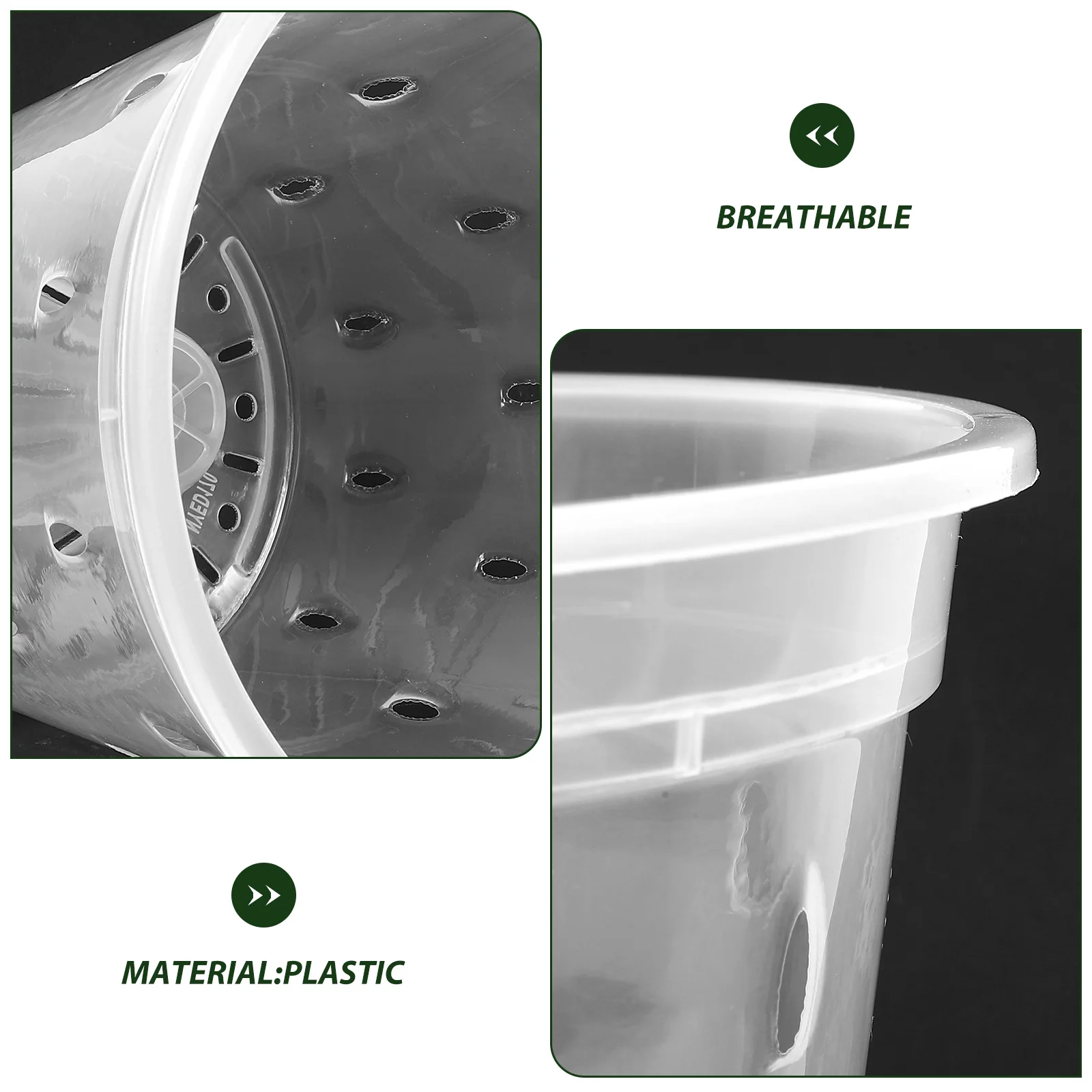 

5pcs Clear Orchid Pots Transparent With Drainage Holes For Indoor Garden Nursery Growing Plants Flower Small Planters Pots For