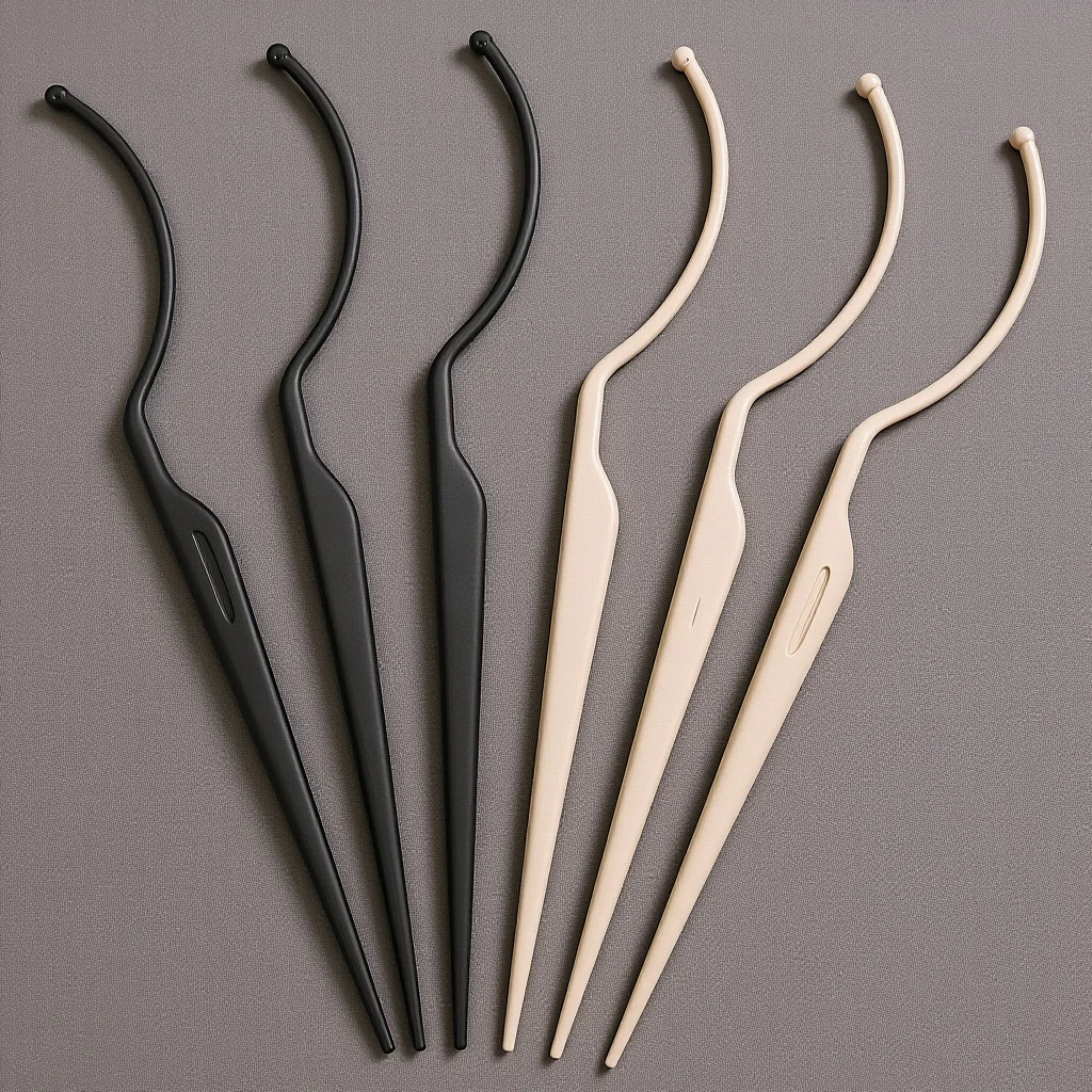 

6Pcs Fake Eyelash Display Rack Adjustable Curved Eyelash Auxiliary Tool for Salon Makeup Use Eyelashes Wearing Tool