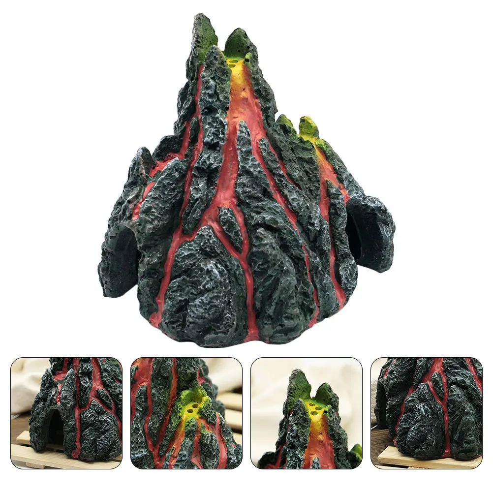 

1Pcs Aquarium Volcano Resin Handicraft Decoration Artificial Volcano Ornament for Fish Tank Landscape Prop Retired Gift Home