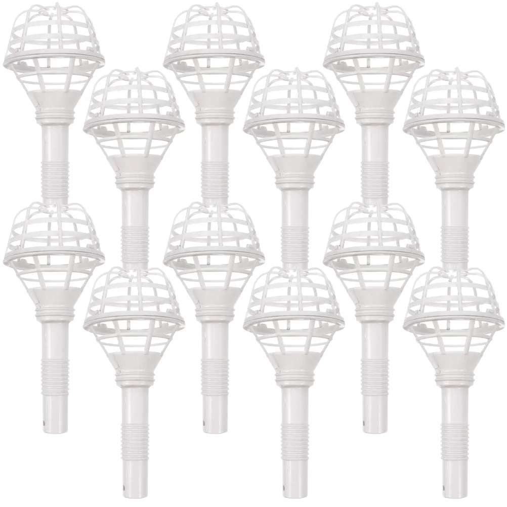 

12pcs Bouquet Materials Bride Holder Handles Artificial Flowers Floral Wedding Bridal Durable Compact Lightweight