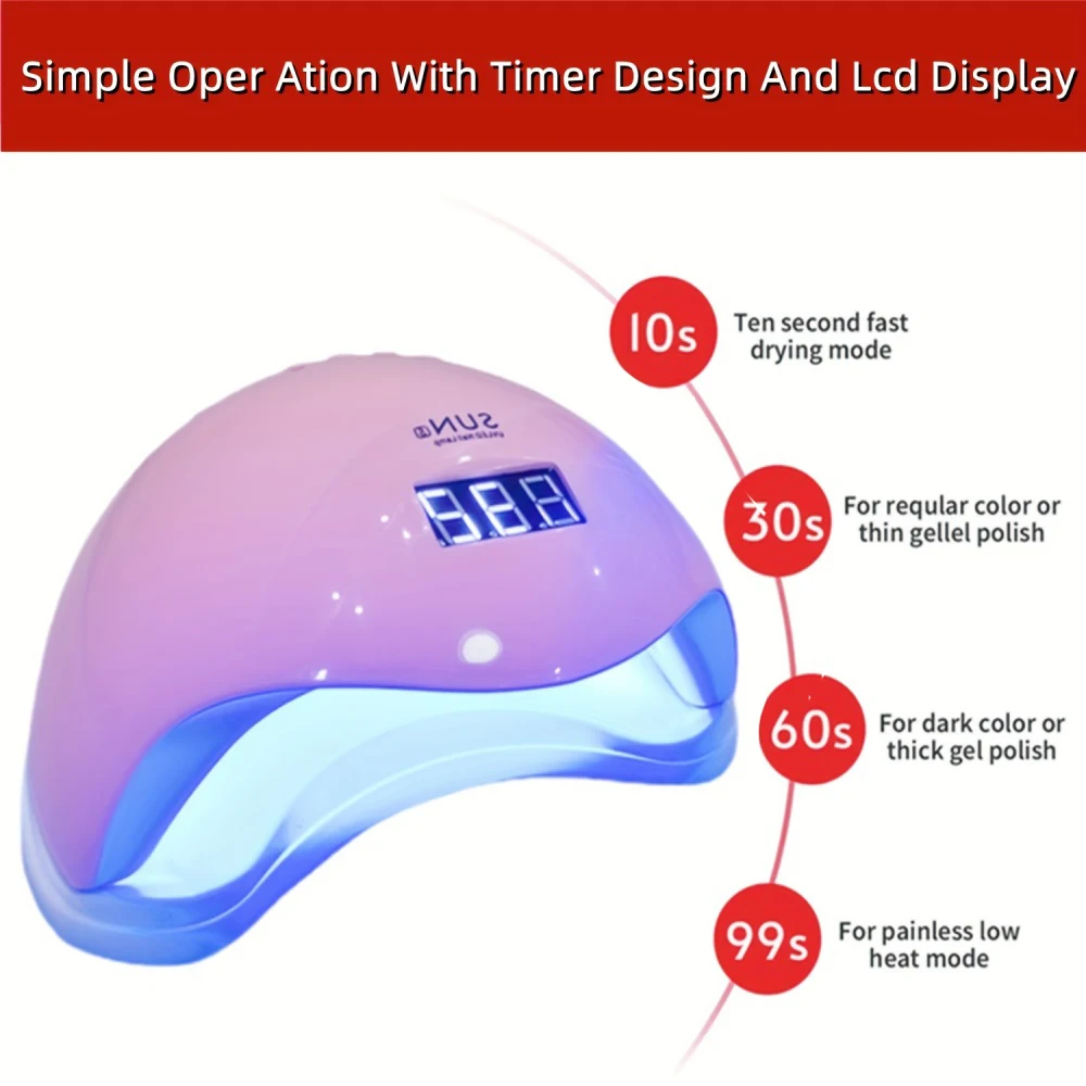 UV LED Nail Lamp 48W Nail Dryer For Curing Gel Nail Polish With 4 Timer Automatic Sensor LCD Display Professional Nail Lamp