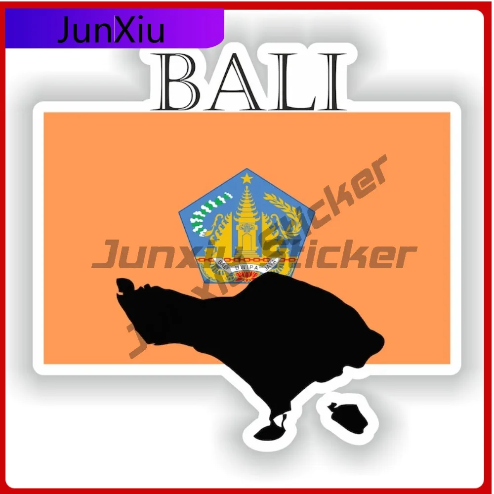 

Bali Indonesia Flag Map Shape Outline Badge Vinyl Car Sticker X 500 Motorcycle Stickers Car Decals And Graphics Suv Window Cover
