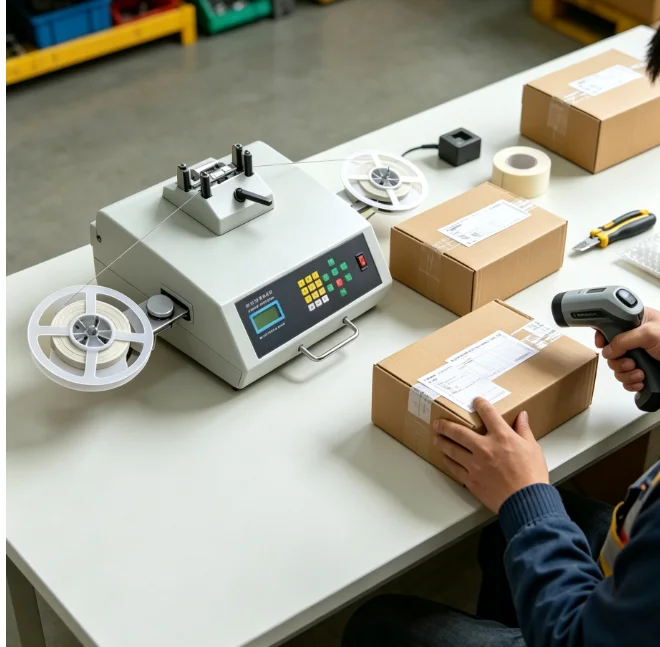 RS‑801 Zero Error SMD SMT Reel Counter Machine, High Speed Motor 110‑220V Electronic Parts Counting Equipment for SMT Workshop