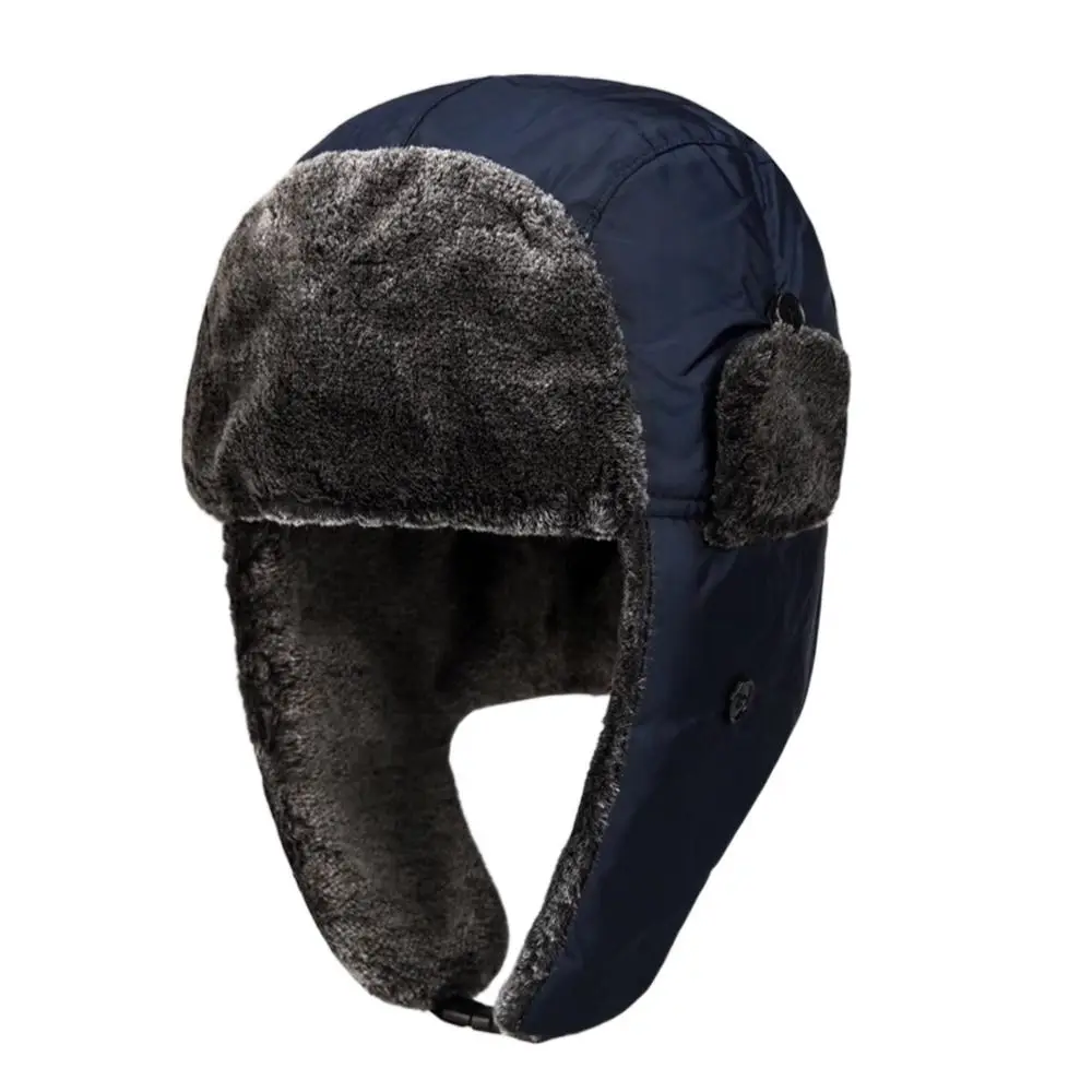 

Windproof Winter Bomber Cap Ear Protection Ski Accessories Men's Winter Earflap Hat Thickened Elderly Hat Outdoors Sports