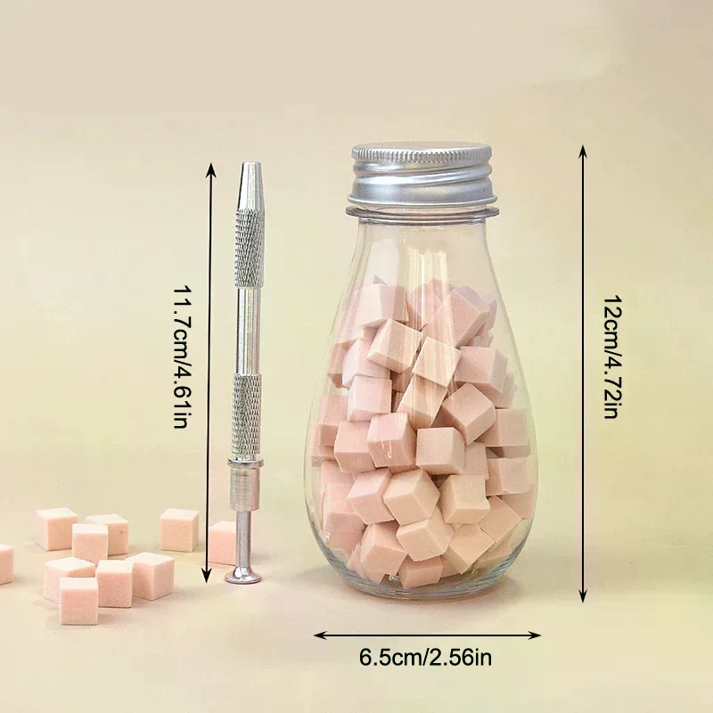 1 مجموعة 100/200 قطعة العناية بالأظافر التدريجي بات القطن مع كليب الإسفنج مسحوق نفخة بالدوار صبغ مسمار الفن هلام تلميع كتلة أداة العناية بالأظافر #5