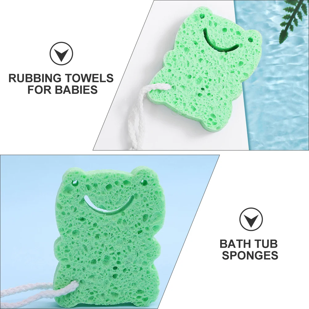 

2pcs Natural Loofah Bath Sponges Fast Drying Deep Cleansing Massage Shower Sponge For Infants Bath Tub Tools