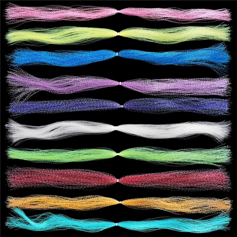 20Packs Fly Tying Materials Crystal Flash line fly fishing Lure Making Supplies streamers Nymphs Jigs fly Flies Fishing Tackle