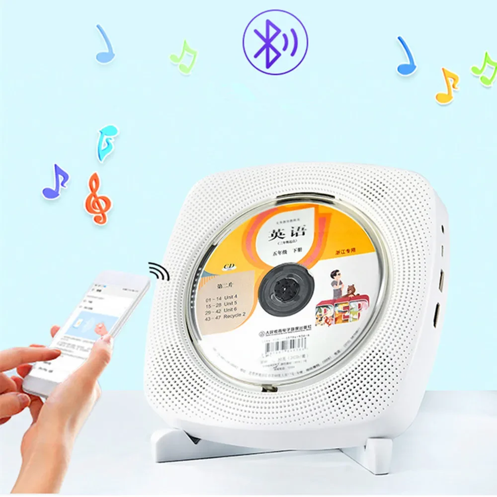 An der Wand montierter CD-DVD-VCD-MP3-U-Disk-Player, tragbarer Bluetooth-Lautsprecher, Lernmaschine, Repeater, Aufladen, Audio-Disc, Walkman AUX, USB