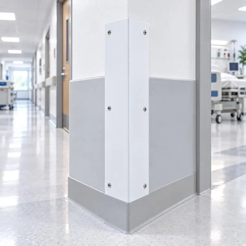 652F L-Shaped Wall Corner Covers with a Wipe-Clean White Finish Coating