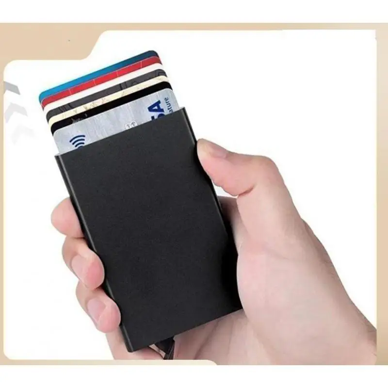 Metal Aluminum Alloy Credit Card Case Card Case Automatic Card Holder Card Holder Card Holder Wallet Anti-degaussing Rfid