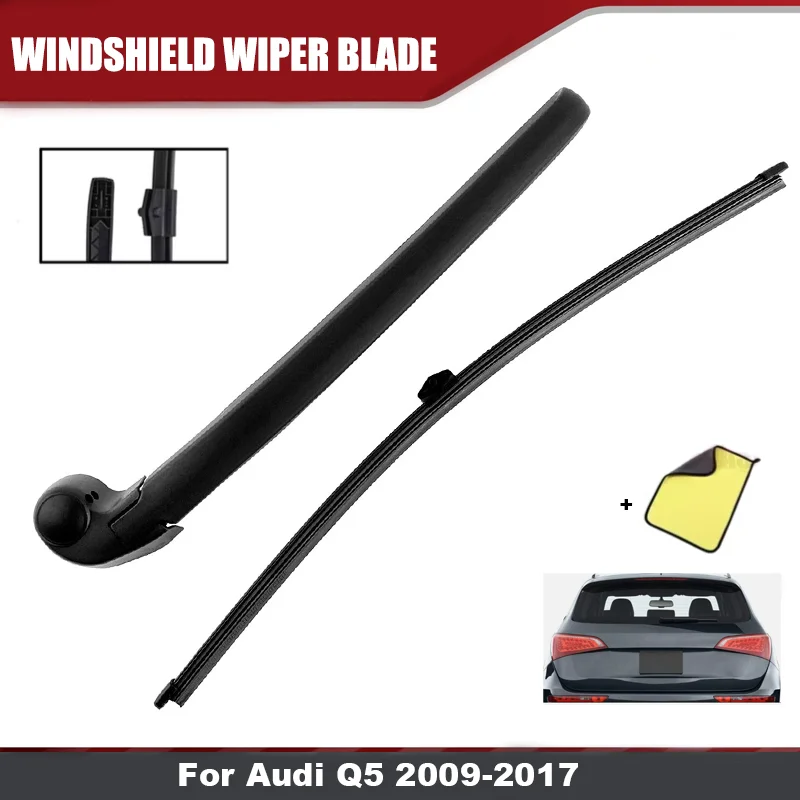 Auto-Scheibenwischer-Set für Heckscheibe, Gummi-Wischerarm und -Blatt für Audi Q5 2008 2009 2010 2011 2012 2013 2014