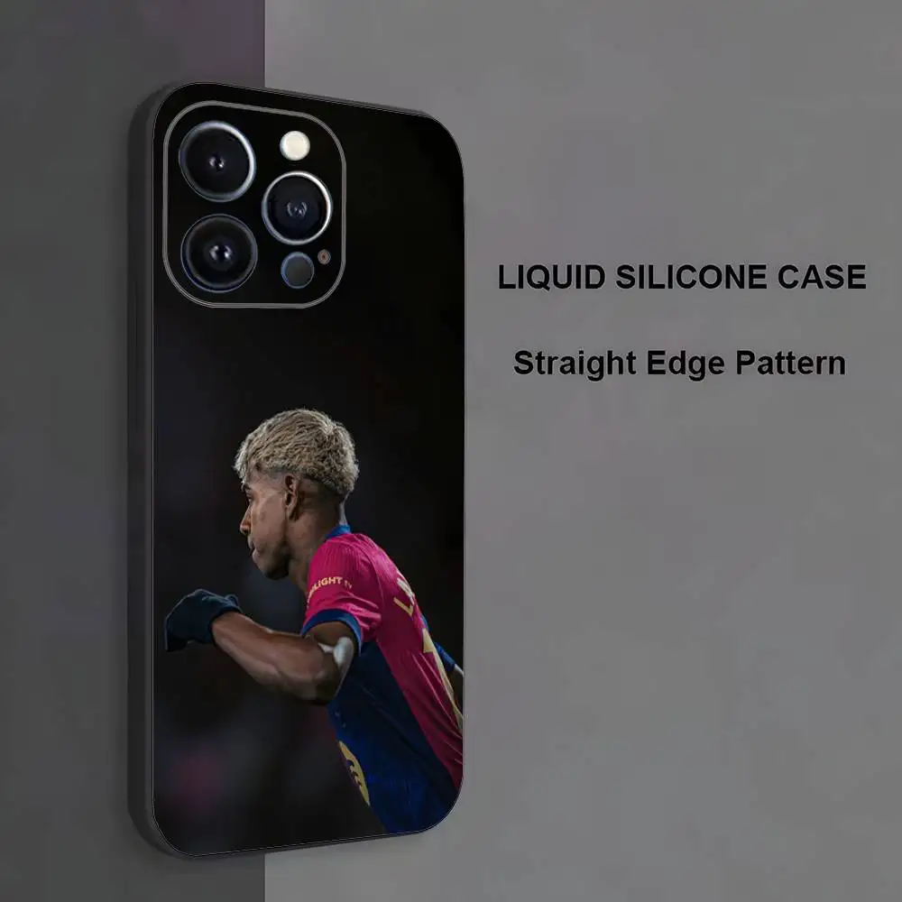 حافظة هاتف L-Lamine 19 Y-Yama لهاتف iPhone 17,16,15,14,13,12,11,Pro Max,XS,X,XR,SE,Mini,8,7,غطاء أسود من السيليكون الناعم