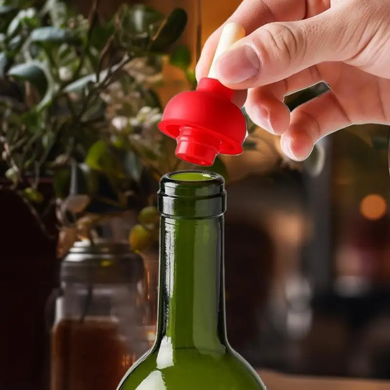 Food grade silicone Wine Stoppers Toilet Plunger Shaped Sealer Stopper Sparkling Wine Bottle Stopper for Home Kitchen Restaurant