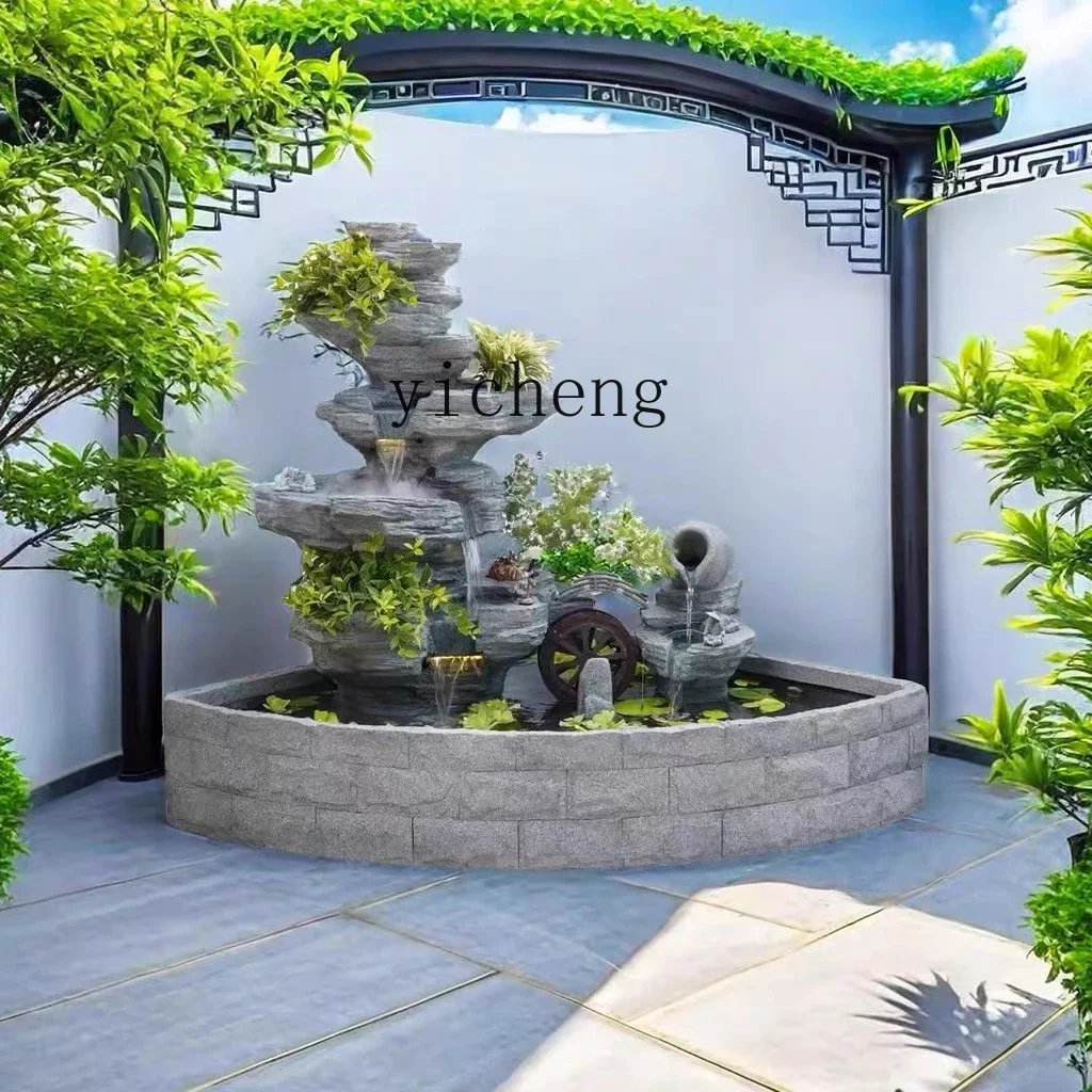 zz courtyard flowing water outdoor landscape office villa lucky landscaping rockery housewarming gift ornament