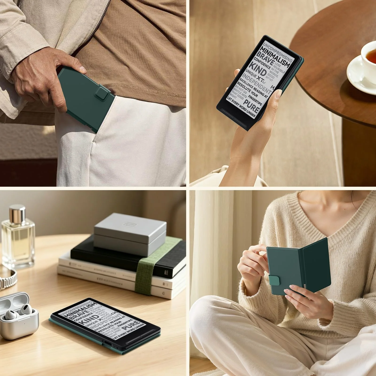 MoKo Magnetische Hülle für X4 E-Reader 4,3 Zoll, ultraleichte, schlanke Folio-Hülle aus Premium-PU-Leder für X4 Pocket E-Book Reader – Detail 9