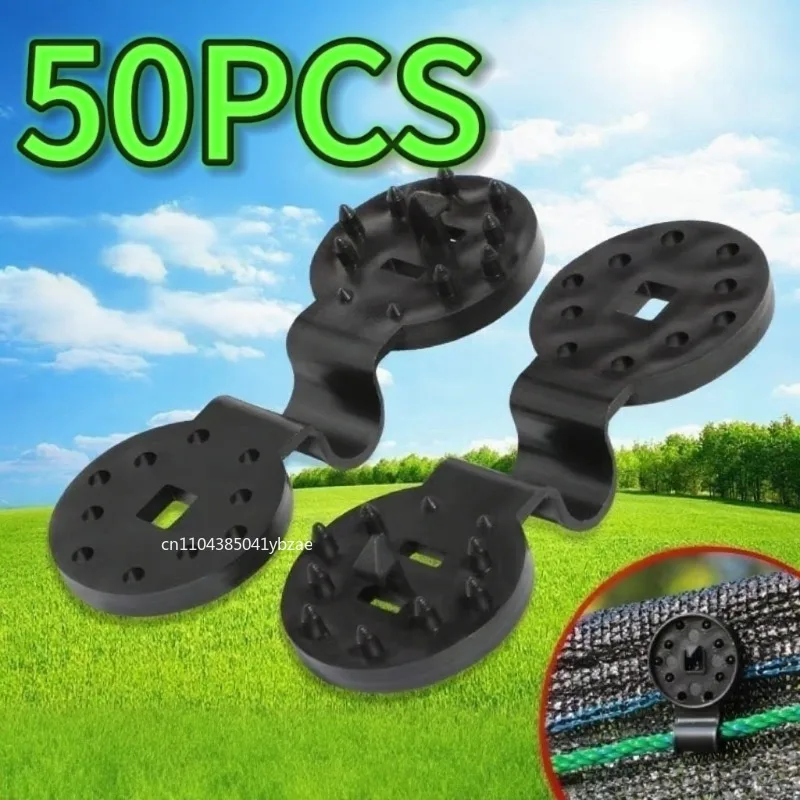50 Stück Kunststoff-Sonnenschutznetz-Clip-Schnallen, langlebige Gewächshaus-Schattenstoff-Befestigungselemente für Gemüsegarten, wiederverwendbar und abnehmbar