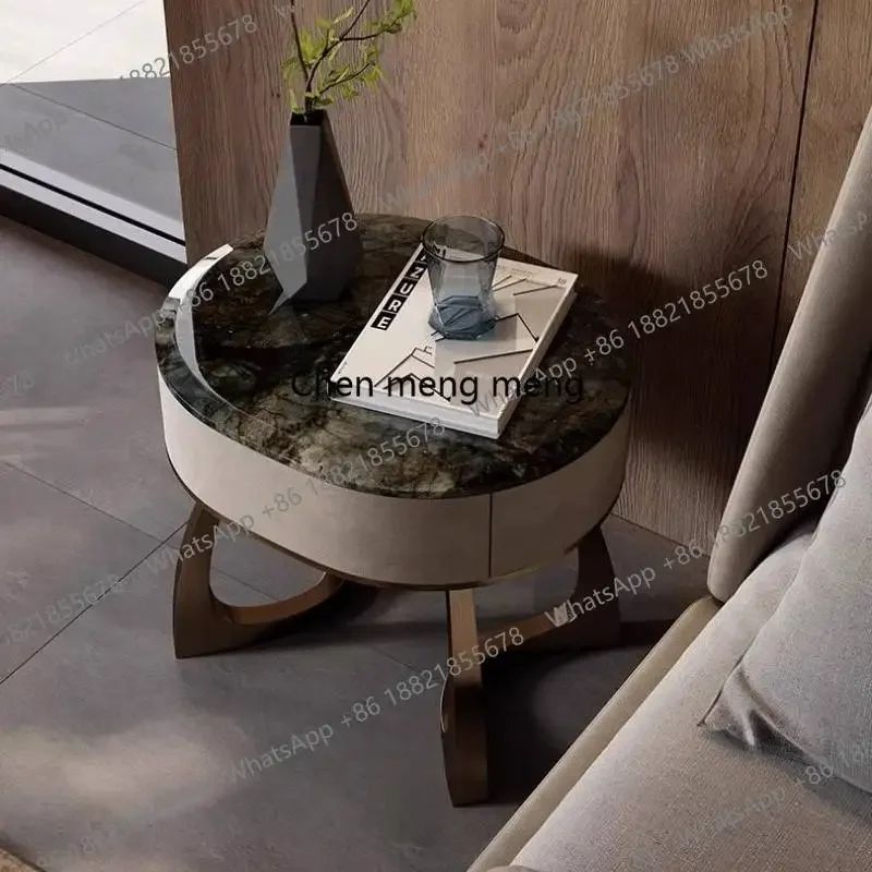 

F5822 Designer Office Nightstands Round Decor European Unique Luxury Nightstands Bedroom Drawer Lounges Mesa De Cabeceira Furnit