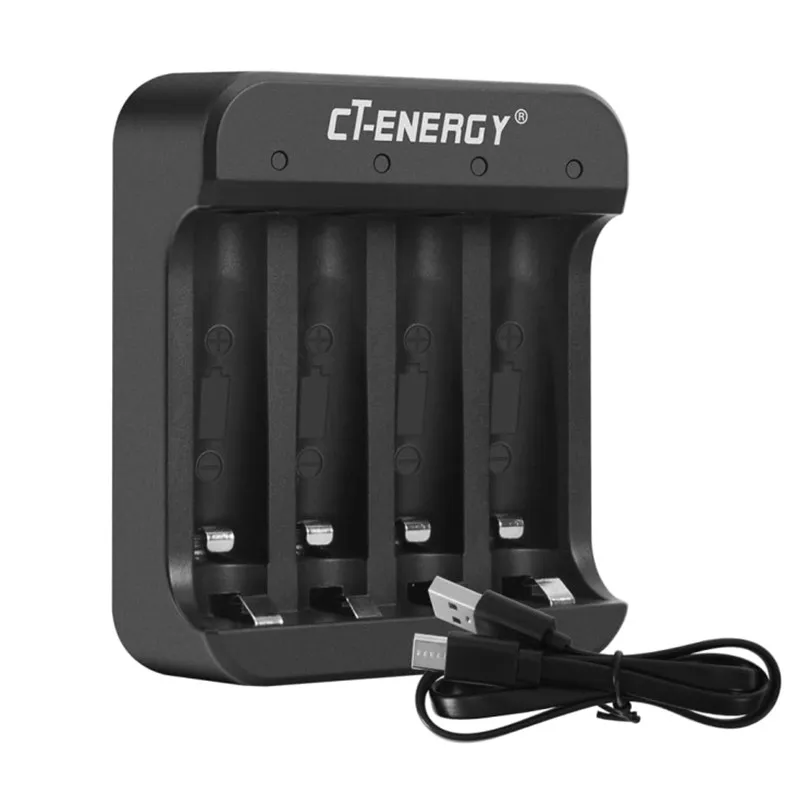 Rechargeable AA Lithium Battery Charger Fast Charger for 1.5V Rechargeable Double AA or Triple AAA Lithium Batteries