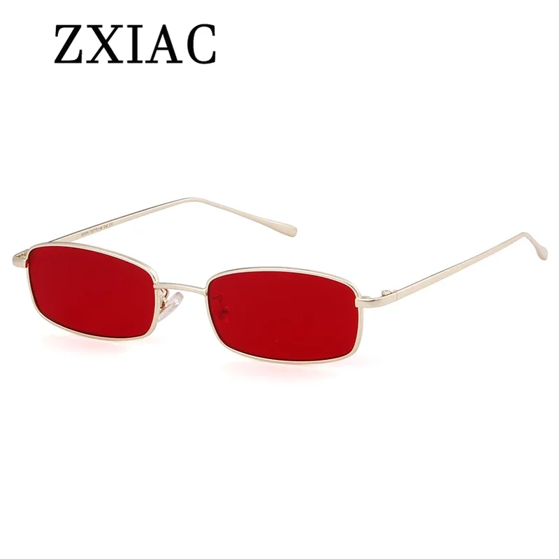 ZXIAC Small Oval Metal Sunglasses Women Men 2024 Fashion Design Retro Lens Sun Glasses Vintage Skinny Slim Wire Narrow Shades image 6