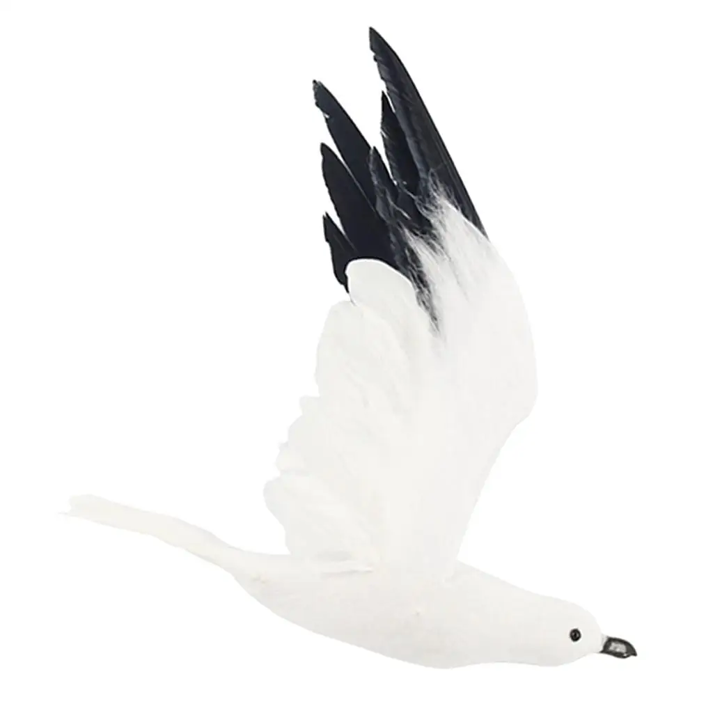 Artificial Seagull Wall Decor Realistic Foam Bird Hanging Ornament Simulation Statue for Coastal Event or Pond Decoration