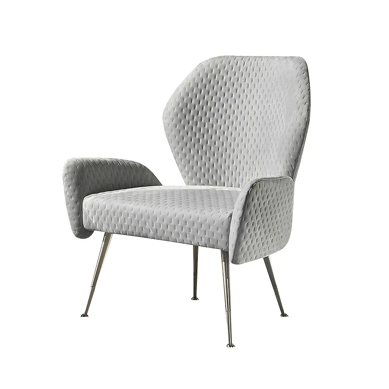 

Italian, lounge chair, minimalist, modern, frosted leather, armrests, living room, villa, backrest