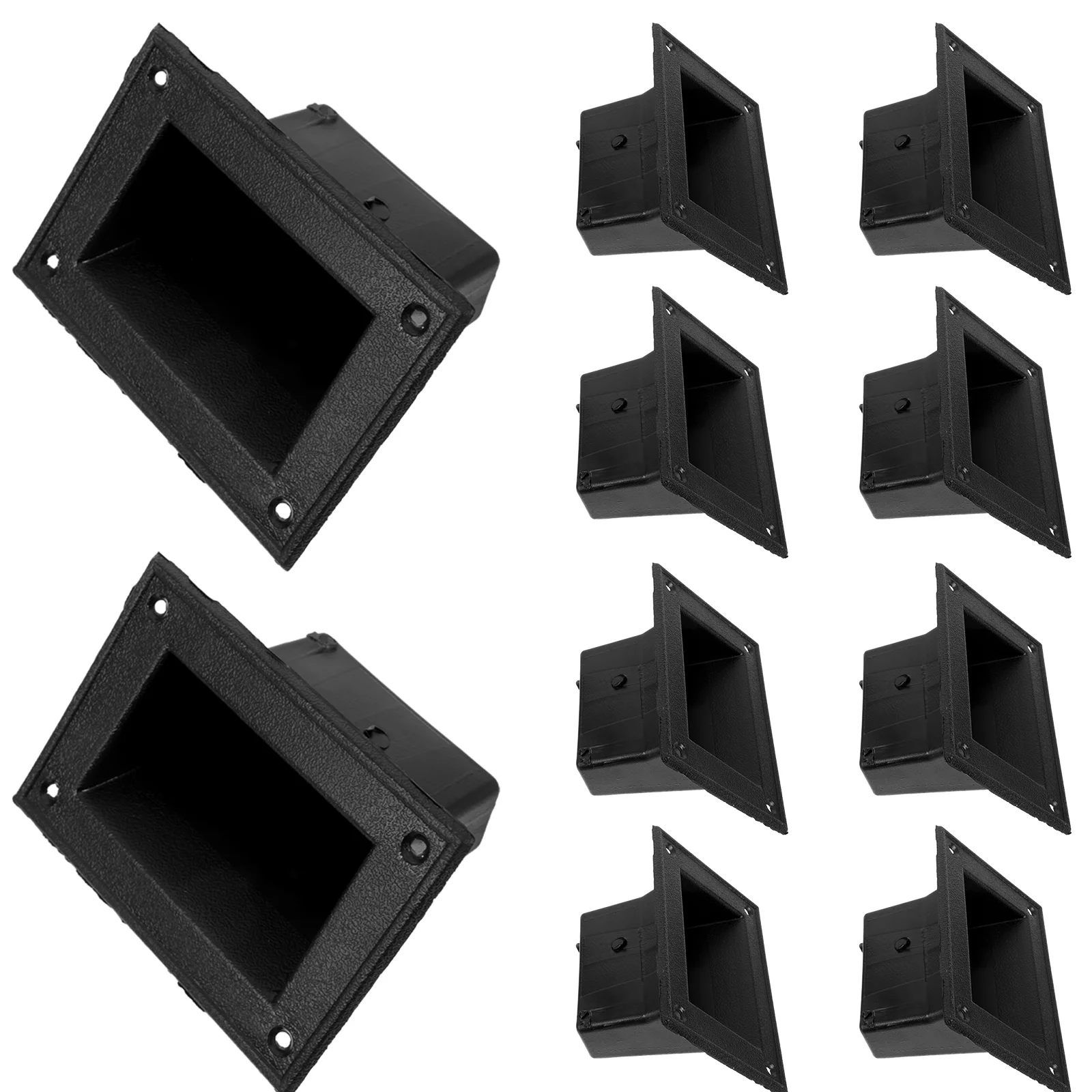 

Speaker H Cabinet Hardware Recessed H les for Cabinets Black Loudspeaker Audio Fittings Replacement Heavy Duty Plastic