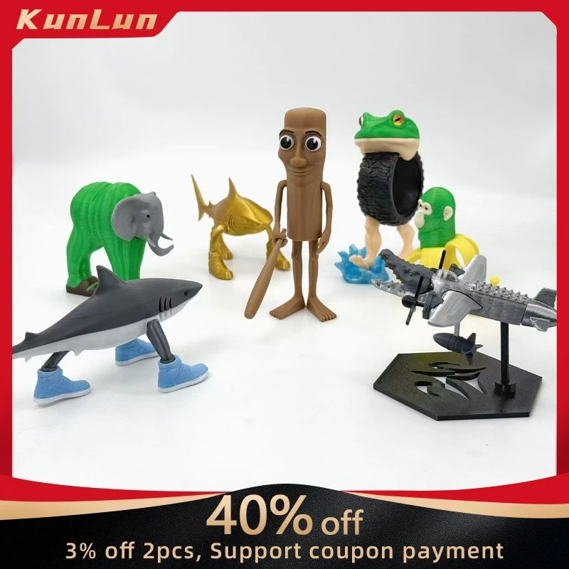 

Tungtungtung Sahur Figures Toys 3D Tralala Shark Bombardinocrocodilo Figurine Action Figuras Sahur Moveable Collectible Ornament