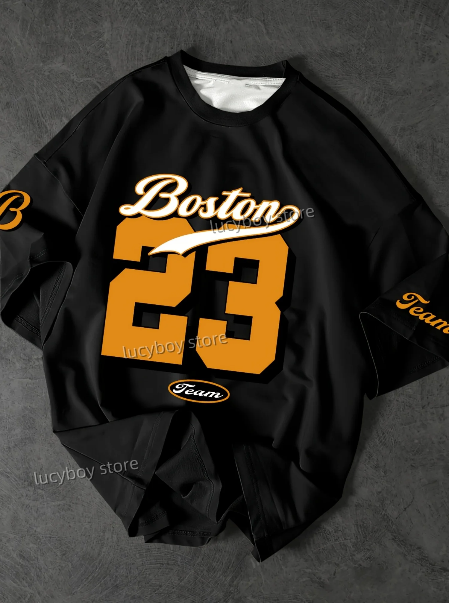 summer Number 23 BOSTON TEAM Print Mens T-Shirt Man Short Sleeves Sport  Baseball Jerseys  Oversize 3 colors Tees Men Clothes