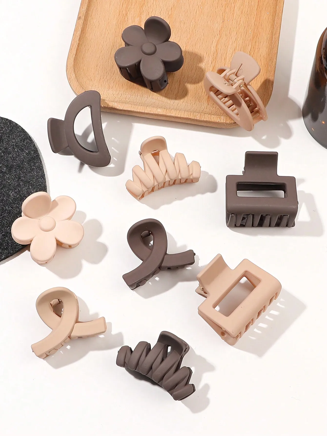 10 Stück mehrfarbige kleine Haarklammern, niedliche Blumen, rutschfeste Kieferklammern, 5 Stile, Bananenklammern, Haarschmuck für Frauen und Mädchen – Detail 20