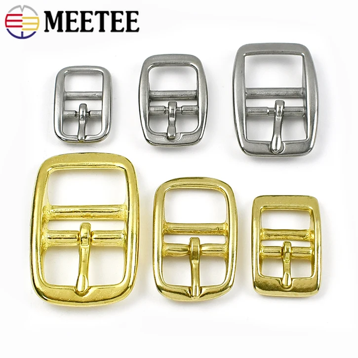 

2/4Pcs 13-26mm Stainless Steel + Pure Copper Belt Buckle Men Waist Metal Pin Buckles Bags Belts Decor Hook DIY Sewing Accessory