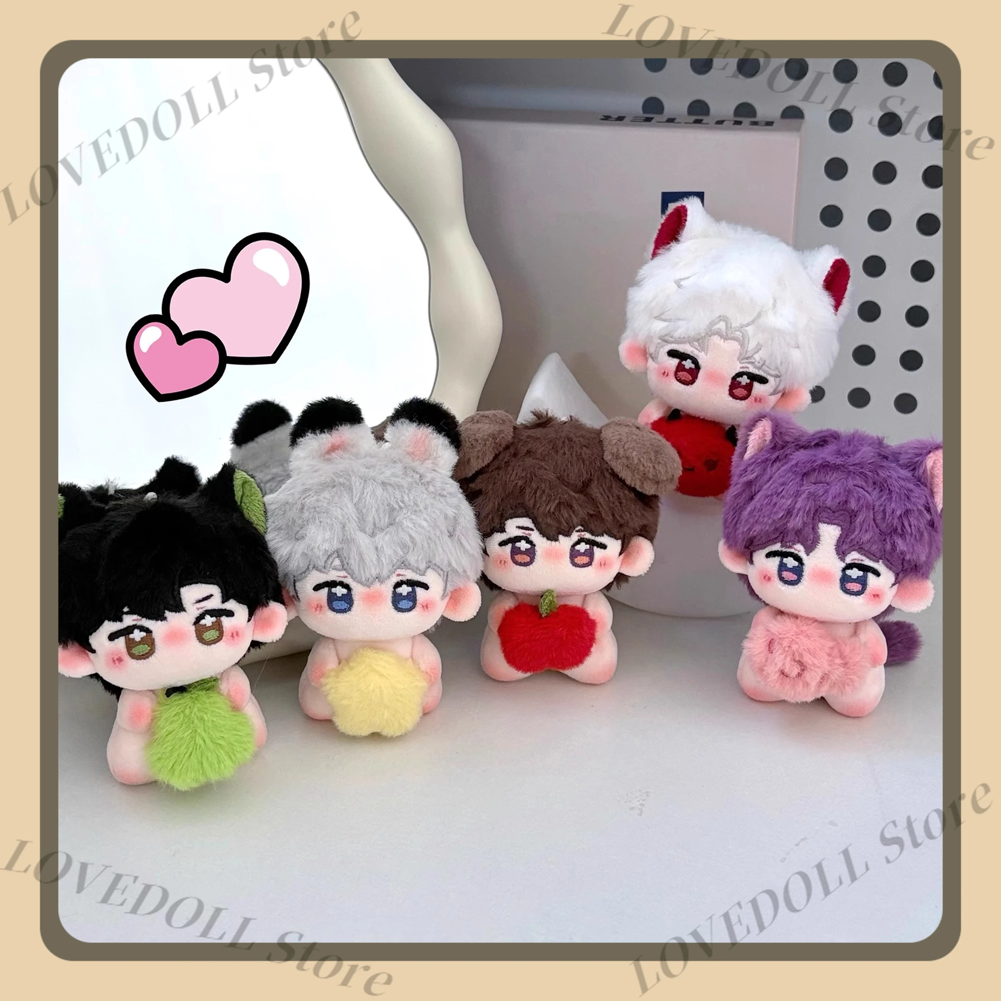

Anime Game Love and Deepspace Rafayel Xavier Sylus Caleb Plush Cotton Stuffed Doll Dango Toy Cosplay Pendant Keychain 8.5cm