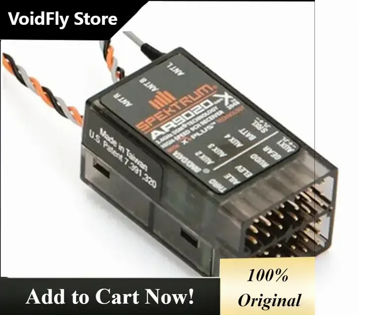 VoidFly AR9020 Receiver Receptor Acceptor W 2 Satellites 9CH DSM X DSMX 9 Channel RX Suit for Spektrum DX9 DX8 DX18 Transmitter