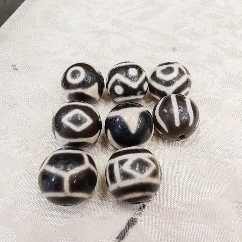 Tibet Agate Dzi 3 Eyes Tiger Teeth Turtle Shell Multi Totem Tianzhu Ethnic Necklace Pendant Handstring DIY Accessories