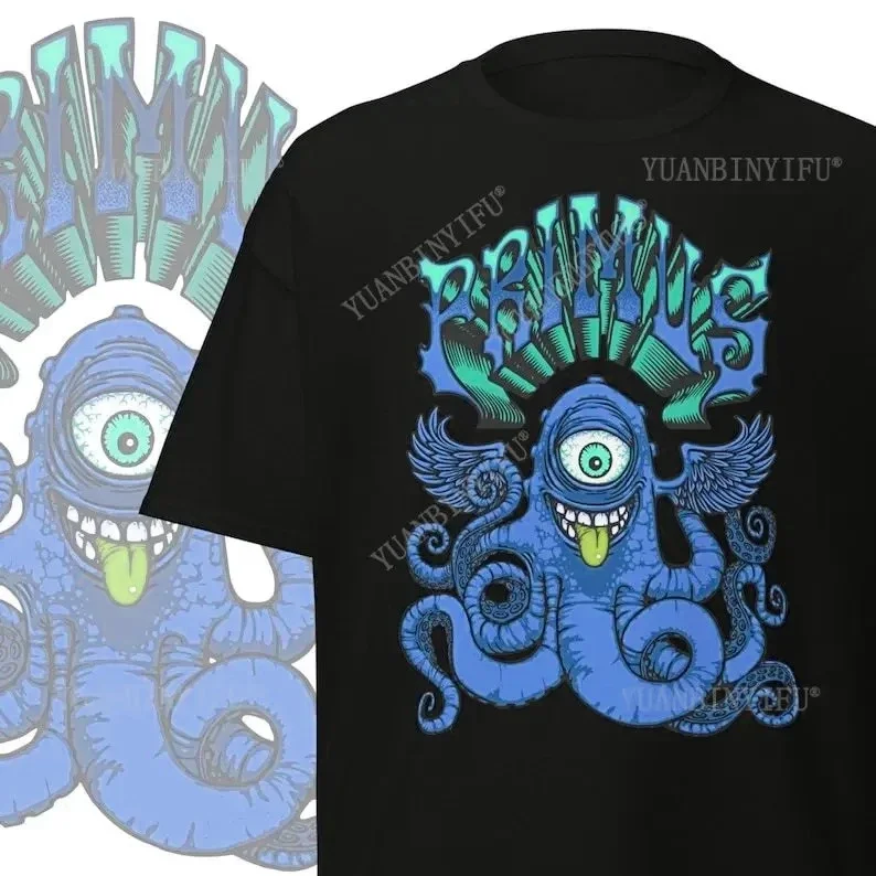 Primus T-Shirt Classic 90s Rock Band Merch Rock N Roll Mens Clothing  Graphic Vintage Round Neck T Shirts