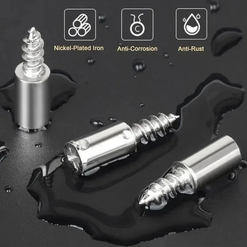 Self Tapping Screw Wardrobe Shelf Support Pegs Layer Plate Holder Septum Brackets with Non-Slip Sleeve for Fixed Insta