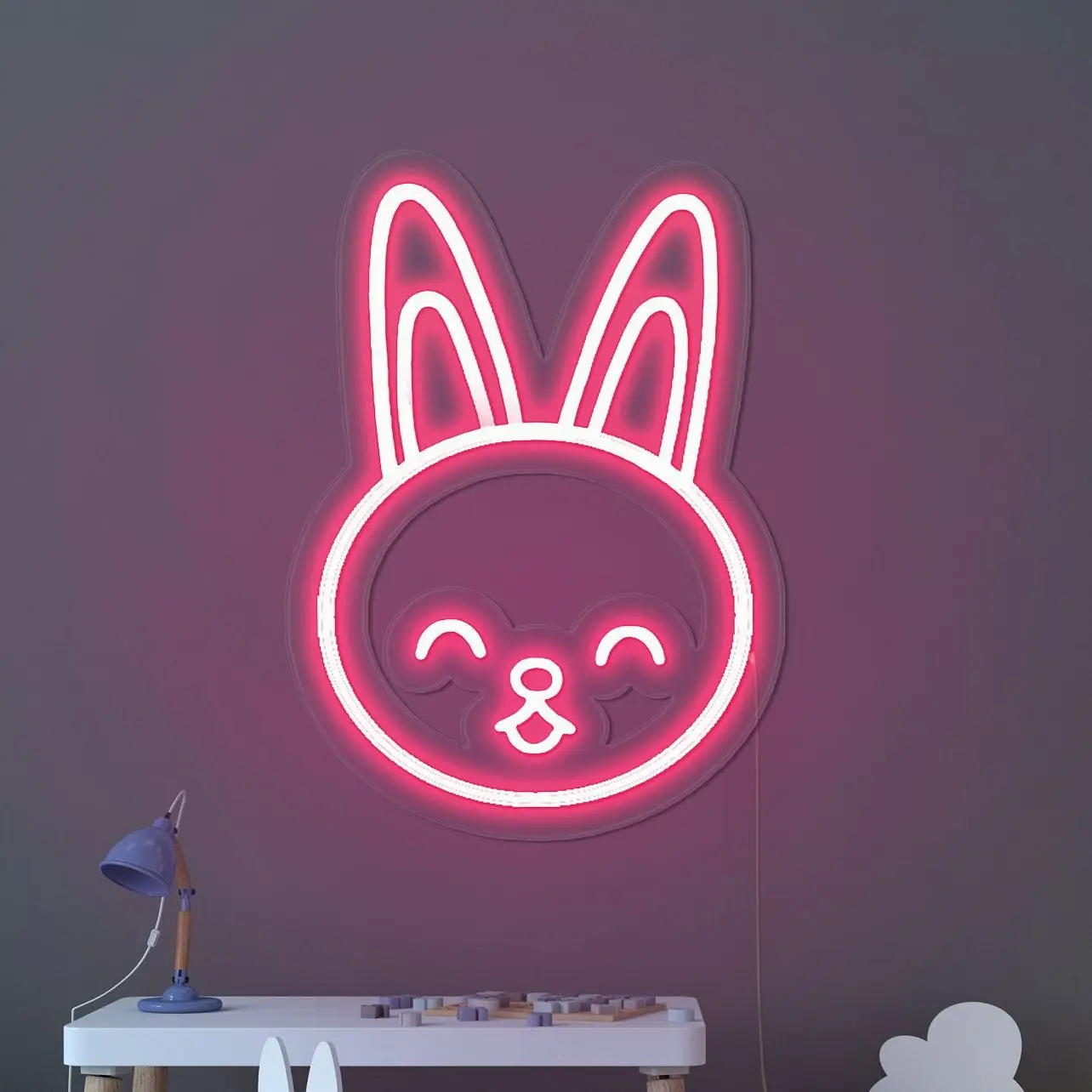 

Rabbit Hall Decor Neon Signs Led Light for Bar Pub Club Home Wall Hanging Flex Neon Lights Wedding Home Party Decor