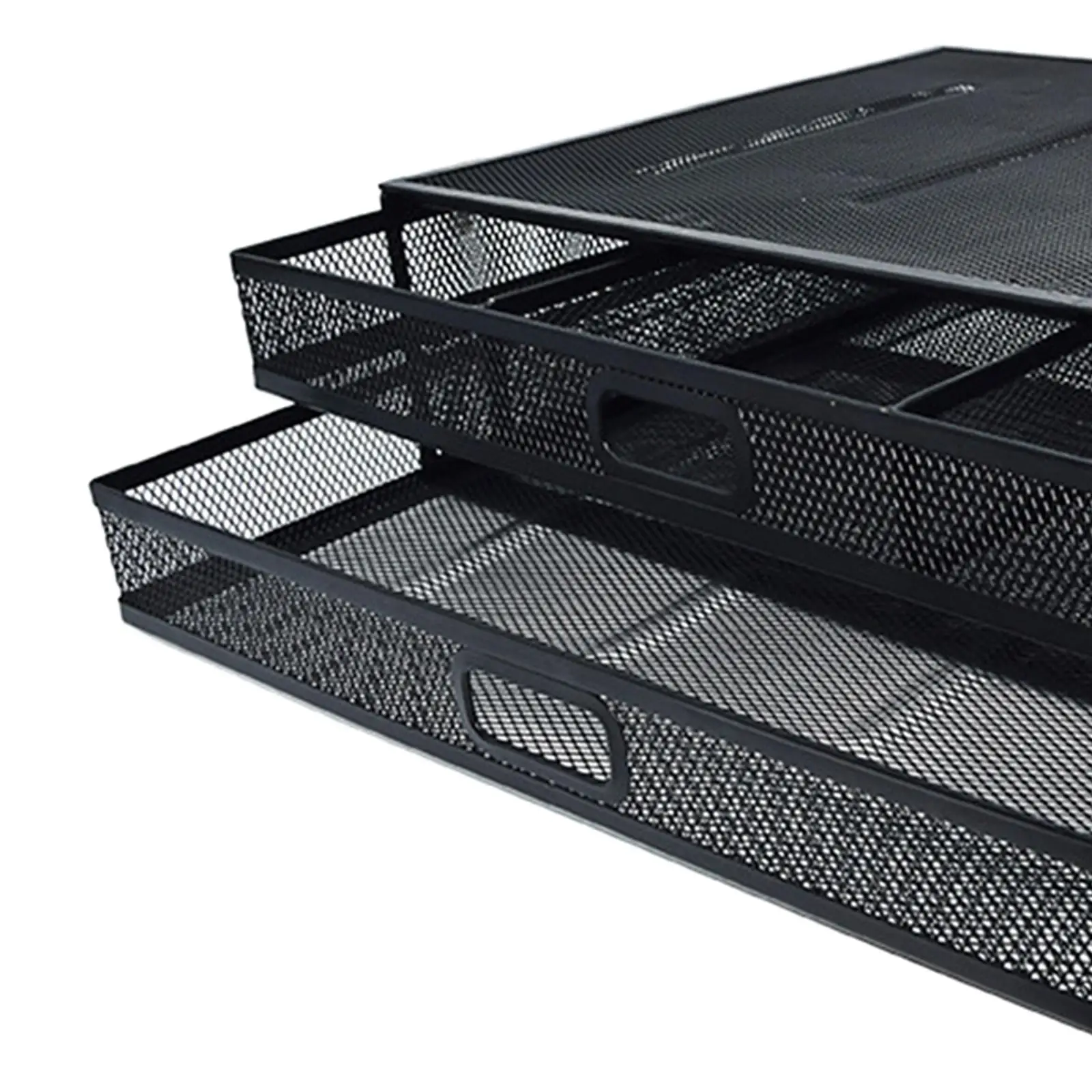 Desk Drawer Storage Organizer Large Capacity Sliding Basket Organizer Drawer Metal Mesh Storage Baskets Organizer for Home