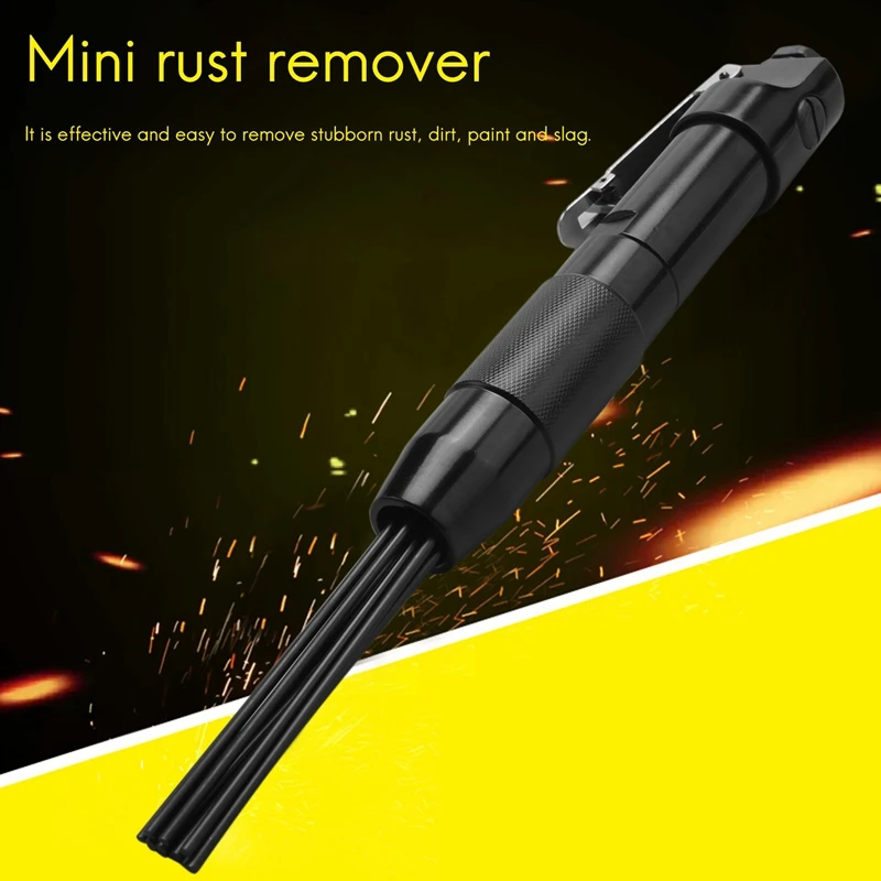 New Needle Scaler Removing Rust Slag Tool Air Pneumatic Rust Corrosion Slag Remove Deburring Cleaning Tool With 12X Needles