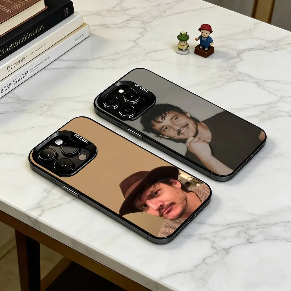 

P-Pedro Pascal icons Phone Case For iPhone 17,16,15,14,13,12,11 Plus,Pro Max,XS,Colorful Silver Phone case Funda Cover