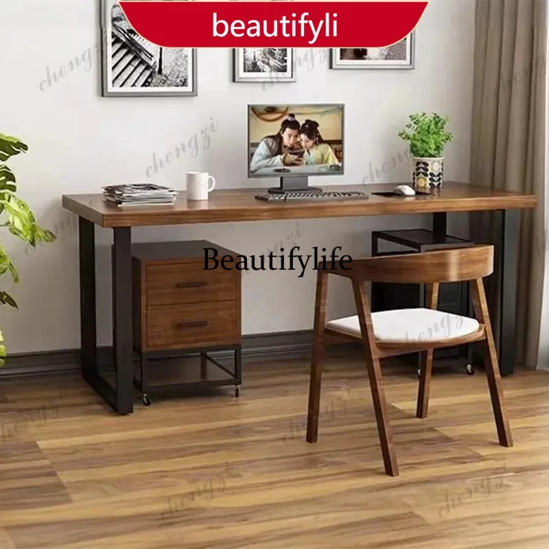 X188 Upgrade Reception Office Desk Aesthetic Bedroom Writing Nordic Computer Desk Standing Study Wooden Mesa Escritorio Furnitur