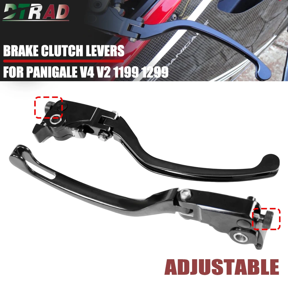 Motorcycle Adjustable Brake Clutch Levers Rod For DUCATI Panigale V4 V4S V4R V2 899 959 1199 1299 Streetfighter V4/S Accessories