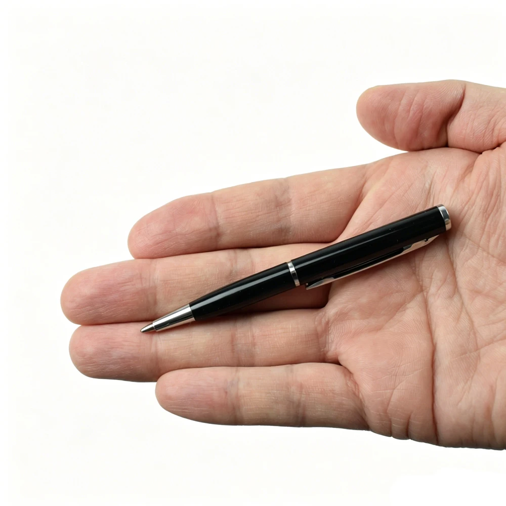 Compact Retractable Twist Ballpoint Pen Mini Pocket-Sized Metal Ballpen with Black Blue Replaceable Refills 0.7mm Travel Use image 2