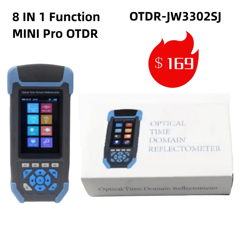 Mini Otdr Tester 1310nm/1550nm 1610/1625nm JW3302SJ With VFL OPM RJ45 Event Map Light Source Optical Fiber Tester OTDR