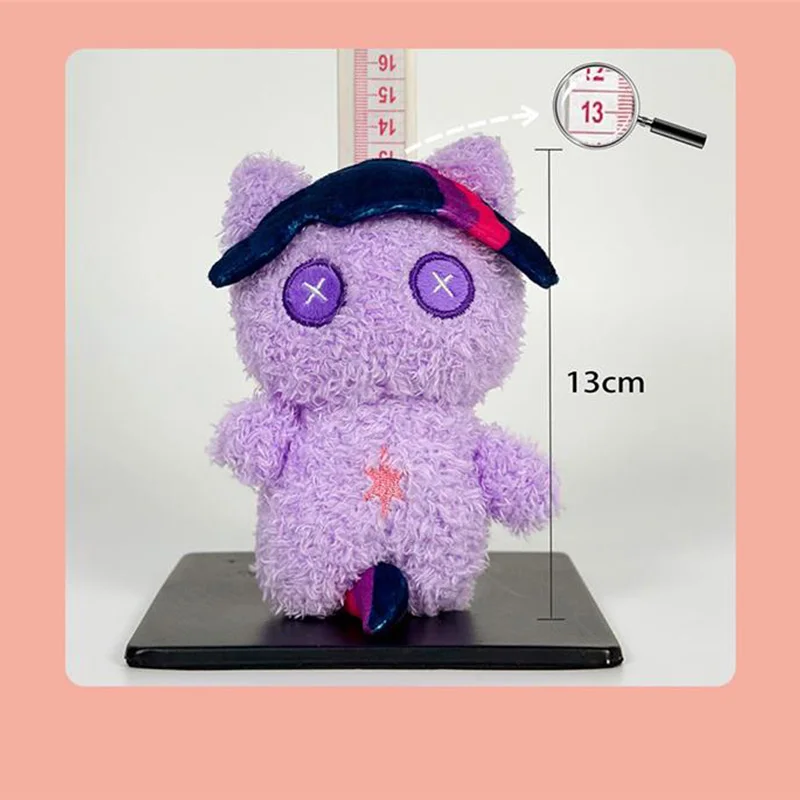 My Little Pony Dopamine Stijl Pluche Sleutelhanger Kleurrijke Zachte Tas Charme Voor Rugzak Sleutels Schattig MLP Speelgoed Voor Meisjes Fans Gift