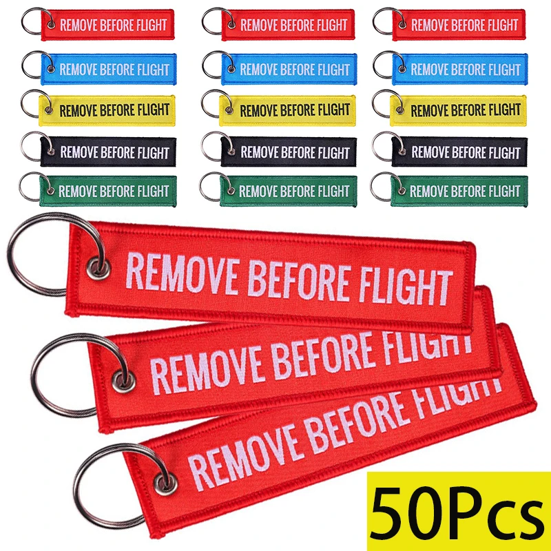 50Pcs Remove Before Flight Key Chain