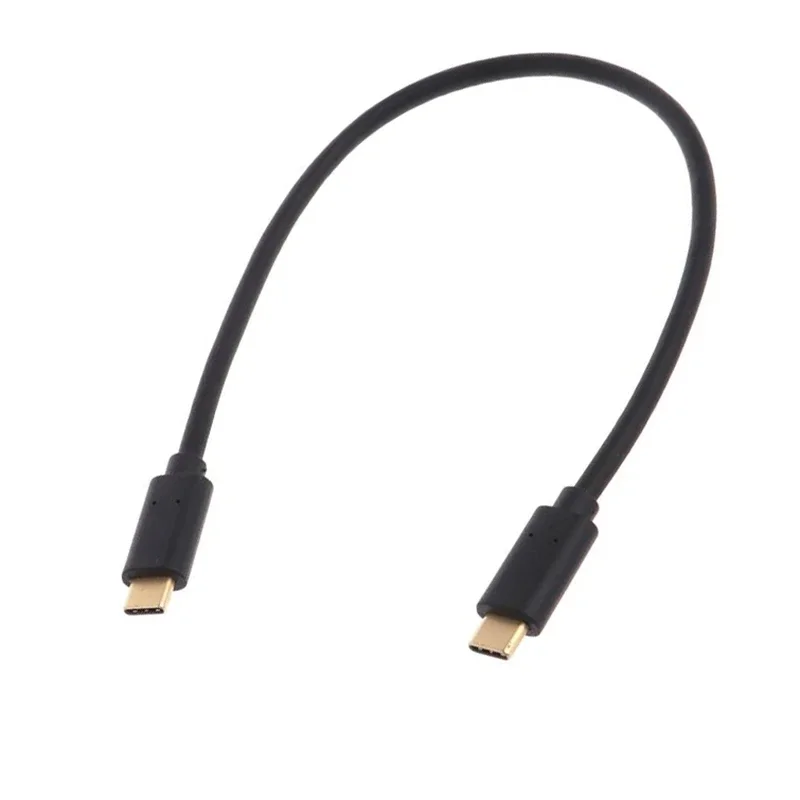 1Ft USB3.1 GEN2 10Gbps usb c to usb c cable gold plated connector 90 degree angle type-c male to male data and fast charge cable