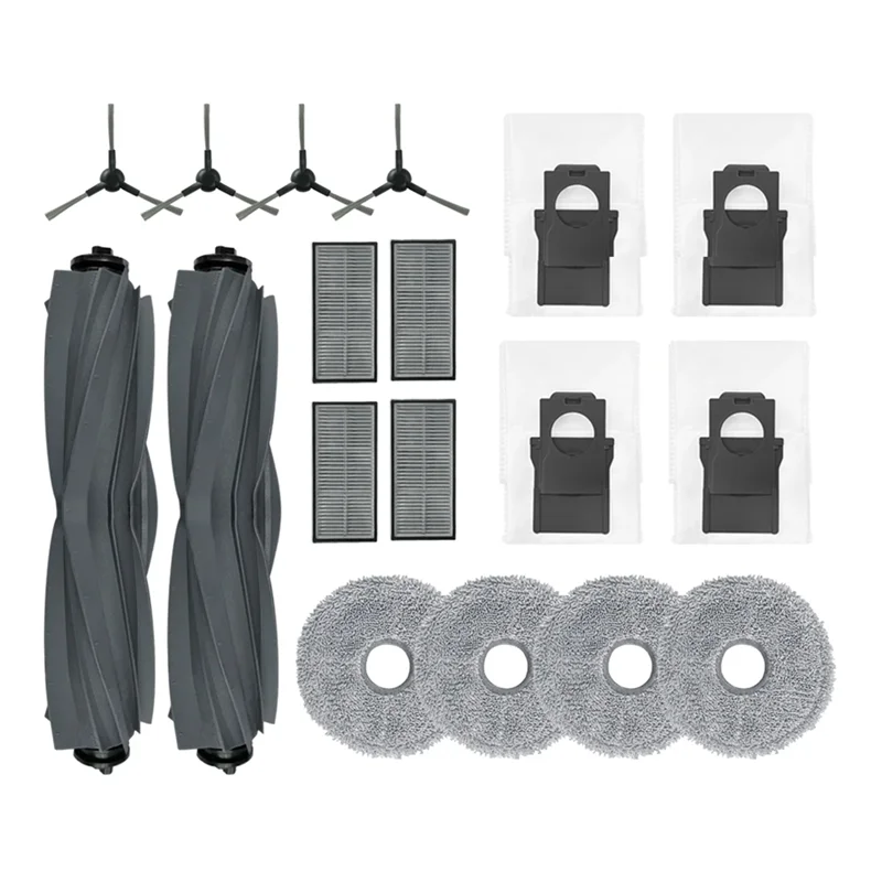 ل Dreame X30 Ultra / X30 Pro فرشاة جانبية رئيسية فلتر HEPA ممسحة منصات أكياس الغبار إكسسوارات قطع غيار-A77G