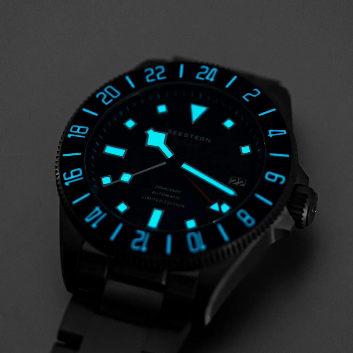 SEESTERN Titanium Diver Men of Watch GMT Automatic Mechanical