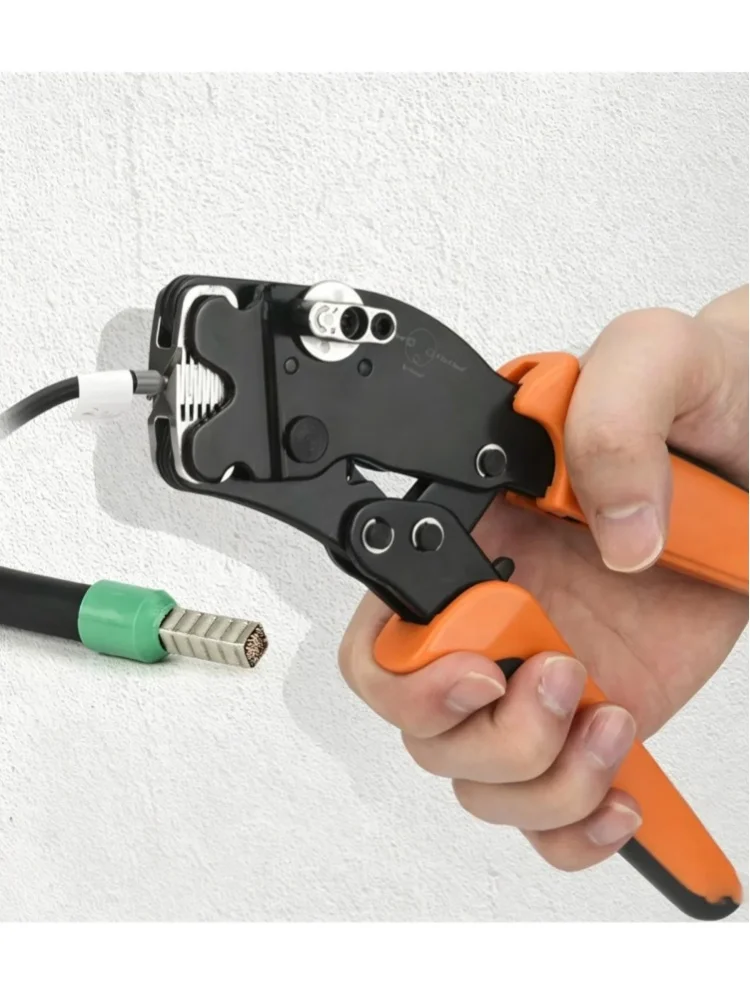 Ferrulen-Crimpwerkzeuge 0,08-16mm²/30-5AWG für Rundkabelendenklemmen, Mini-Zangen mit verstellbarem Drehknopf, Elektrische Klemmenwerkzeuge